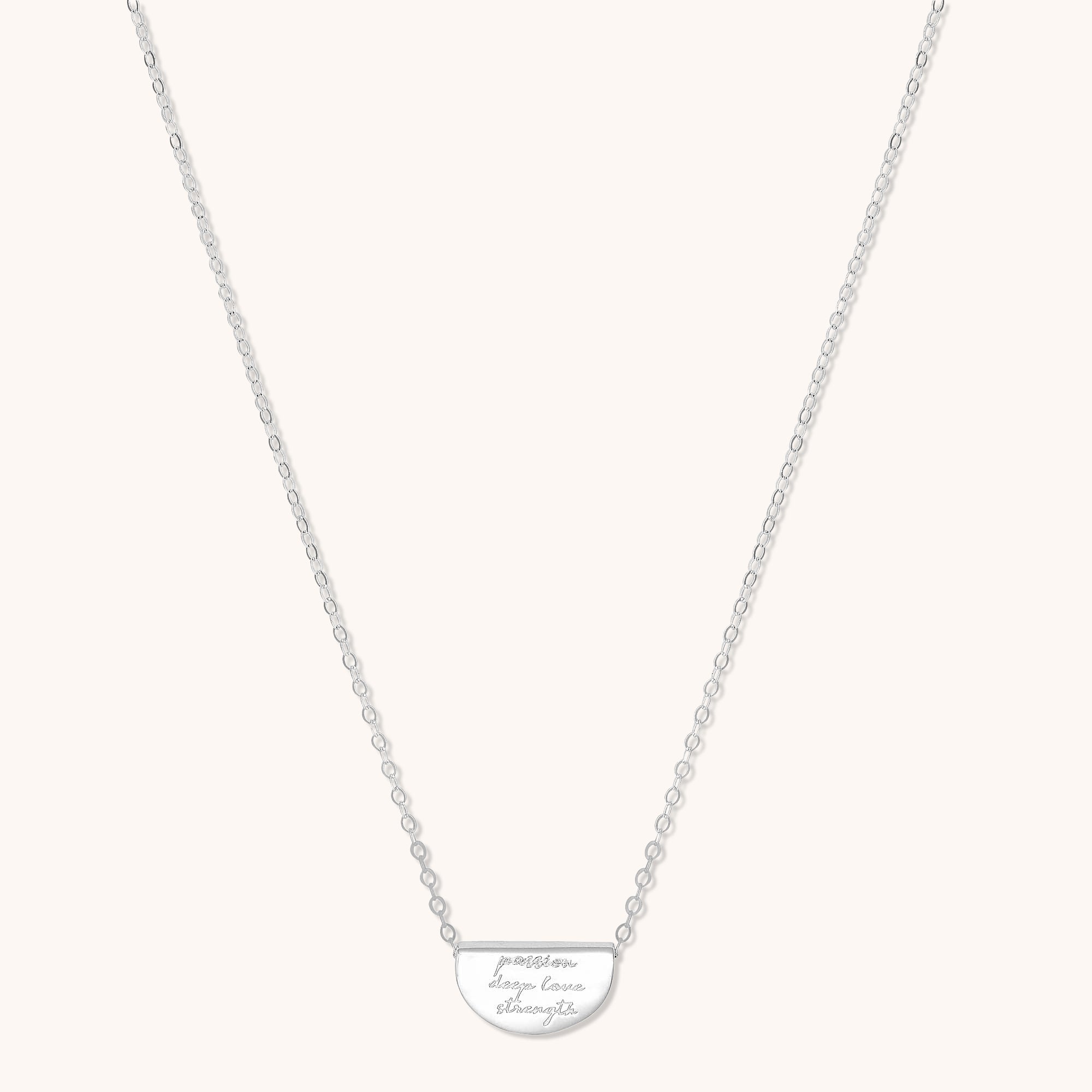 Birth Flower Necklace January (Carnation) Silver