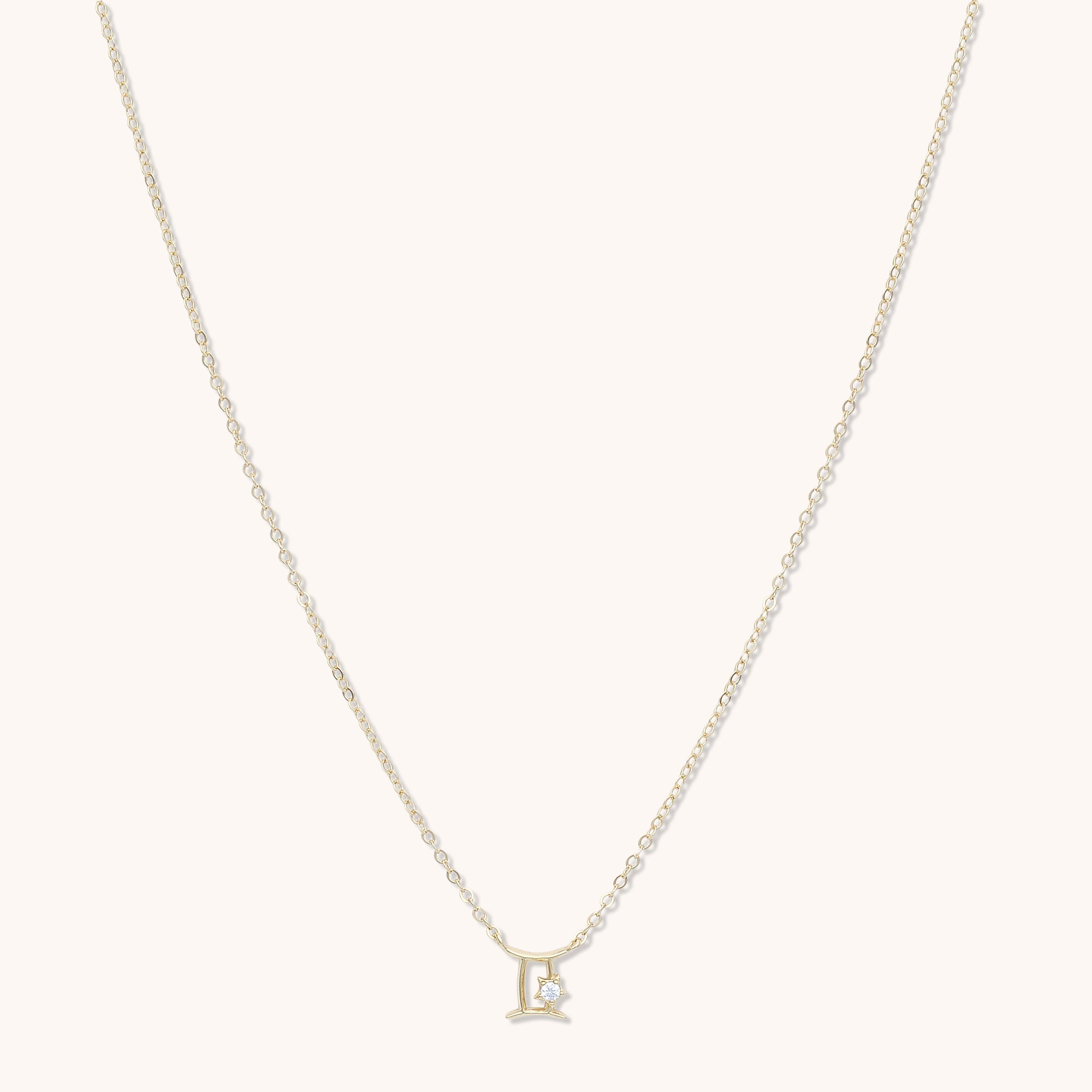 Gemini Star Sign Necklace Rose Gold