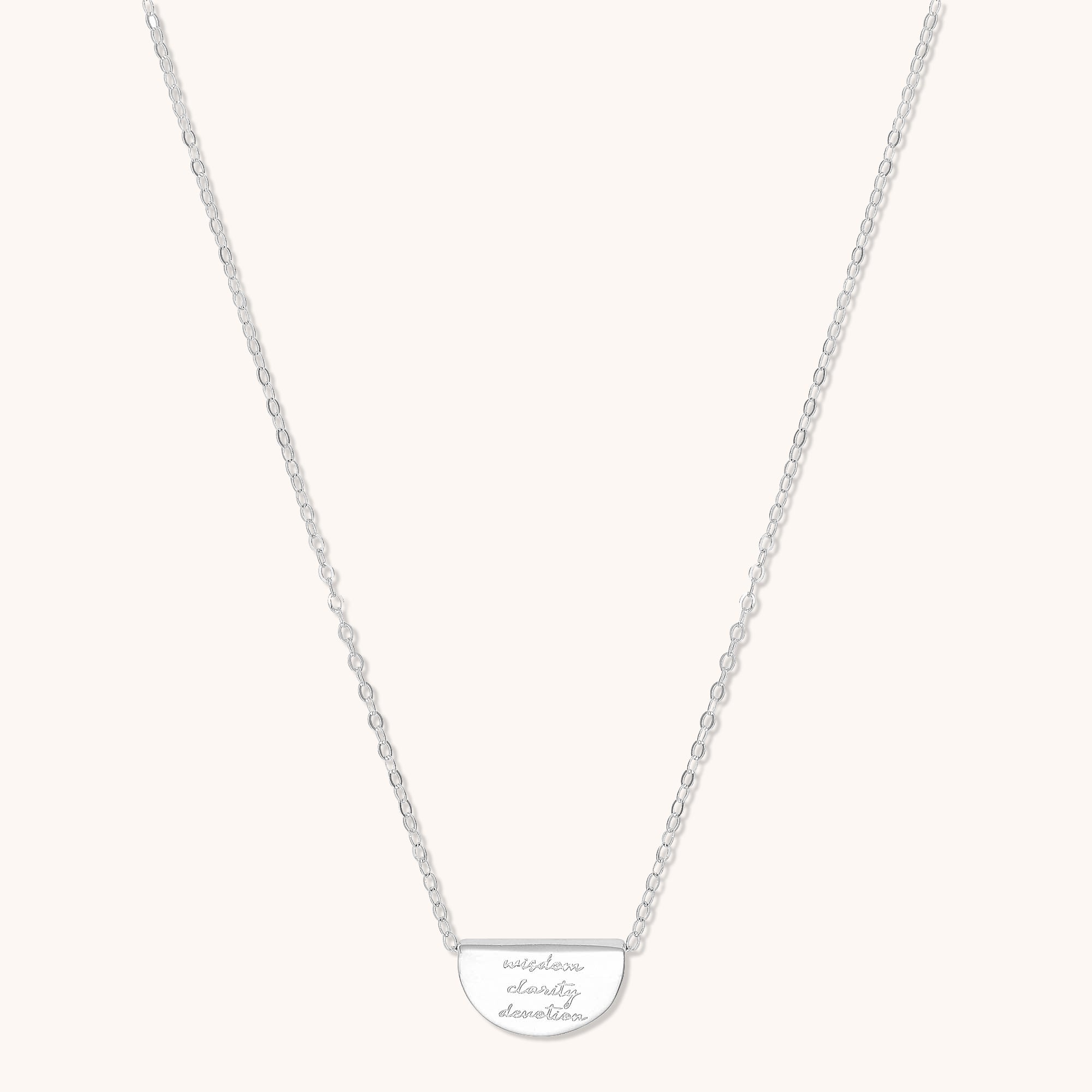 Birth Flower Necklace September (Peony) Silver