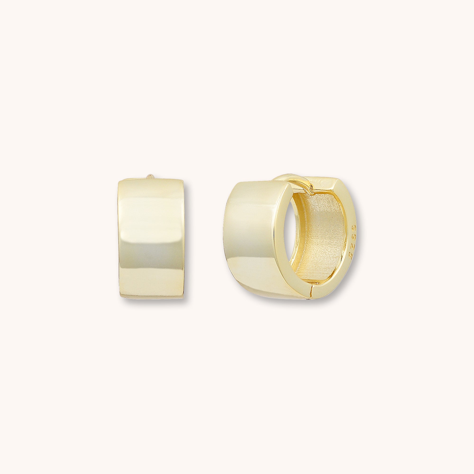 Chunky Huggie Earrings Gold