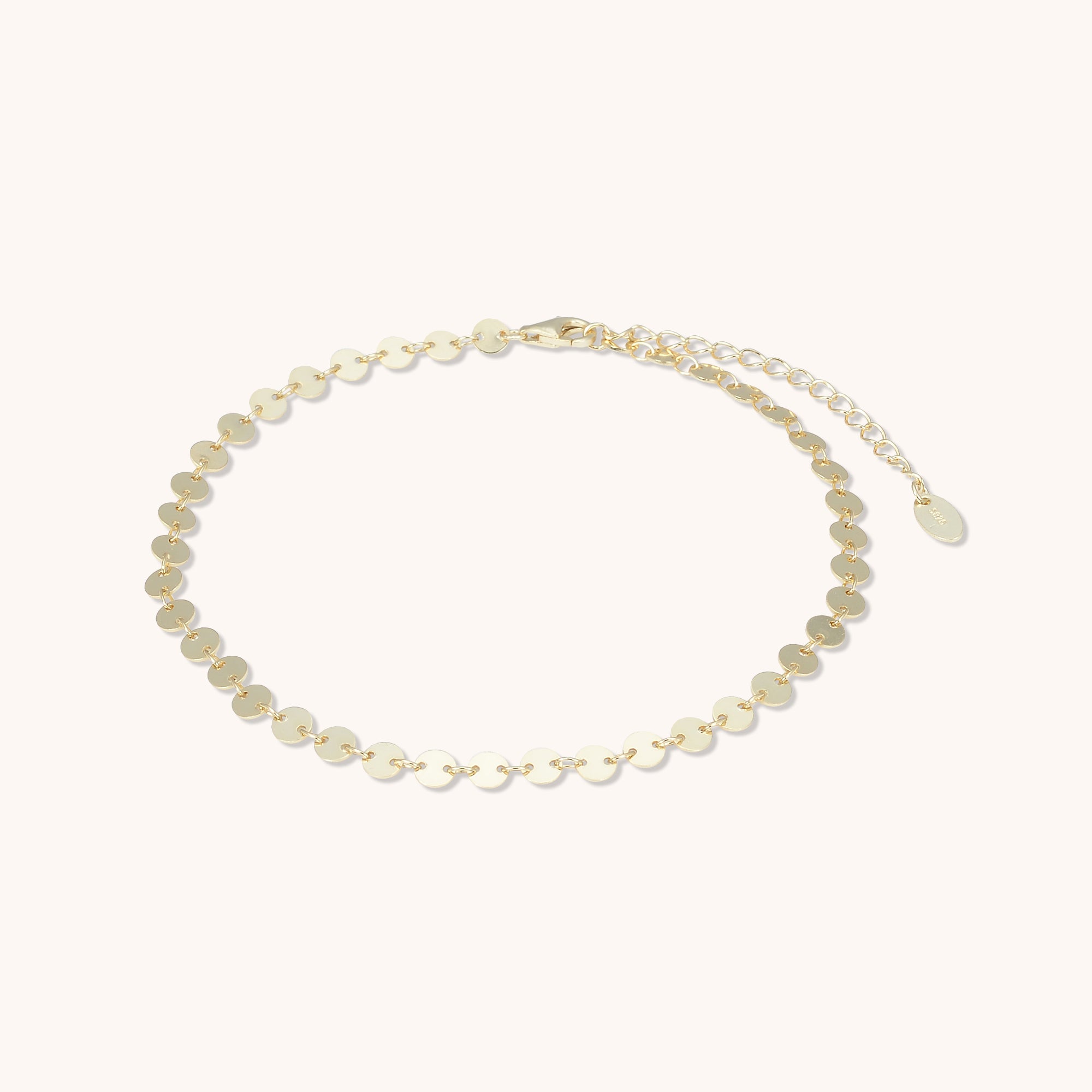 Disc Anklet Gold