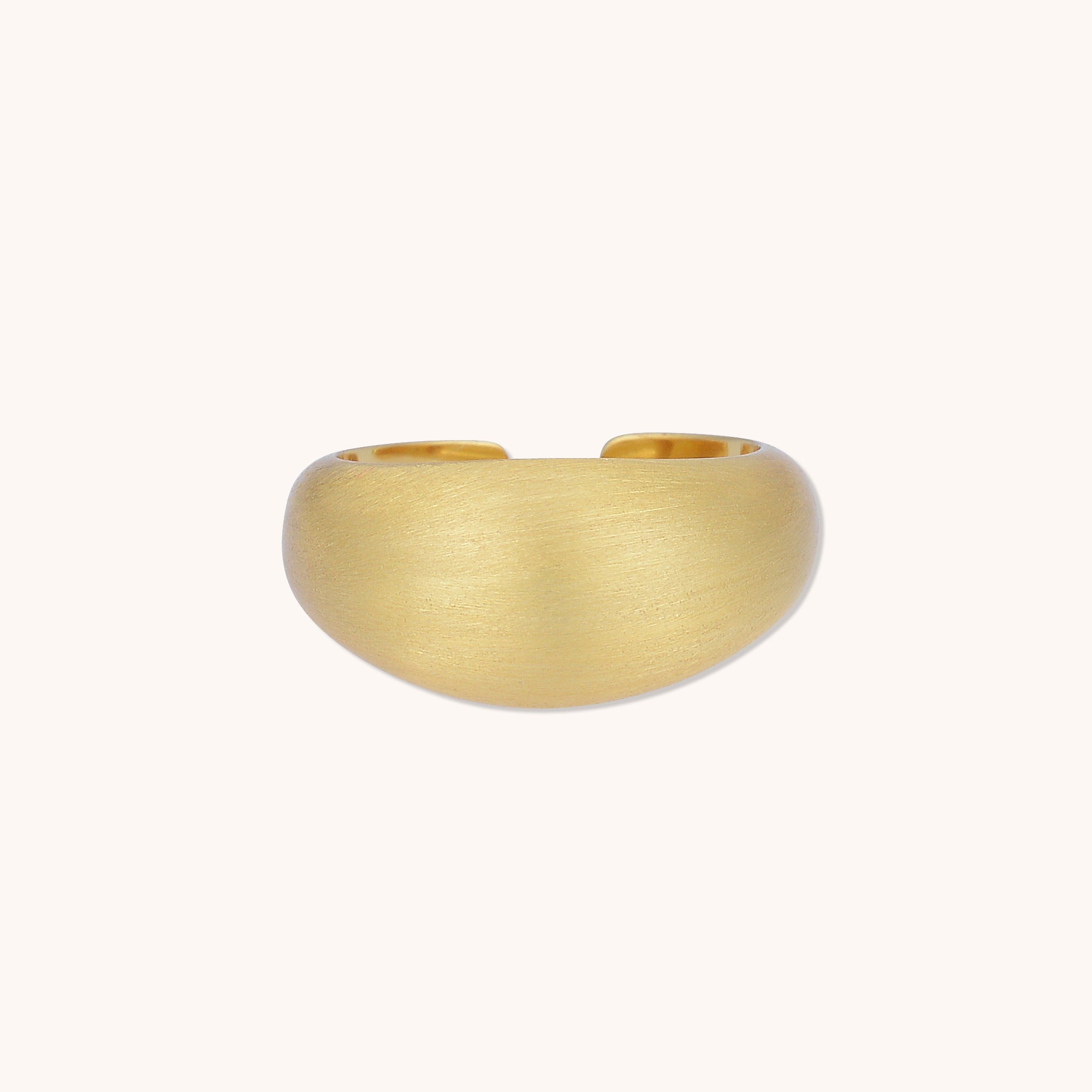 Matte Dome Open Ring Gold