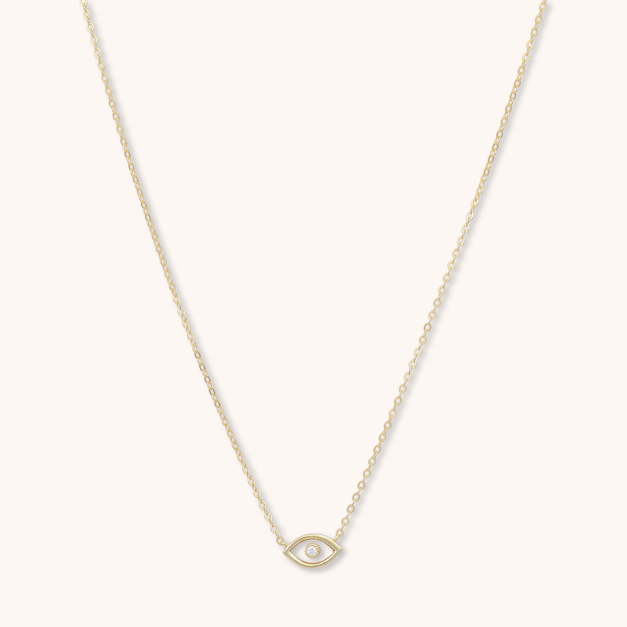 Evil Eye Opal Sapphire Necklace Gold