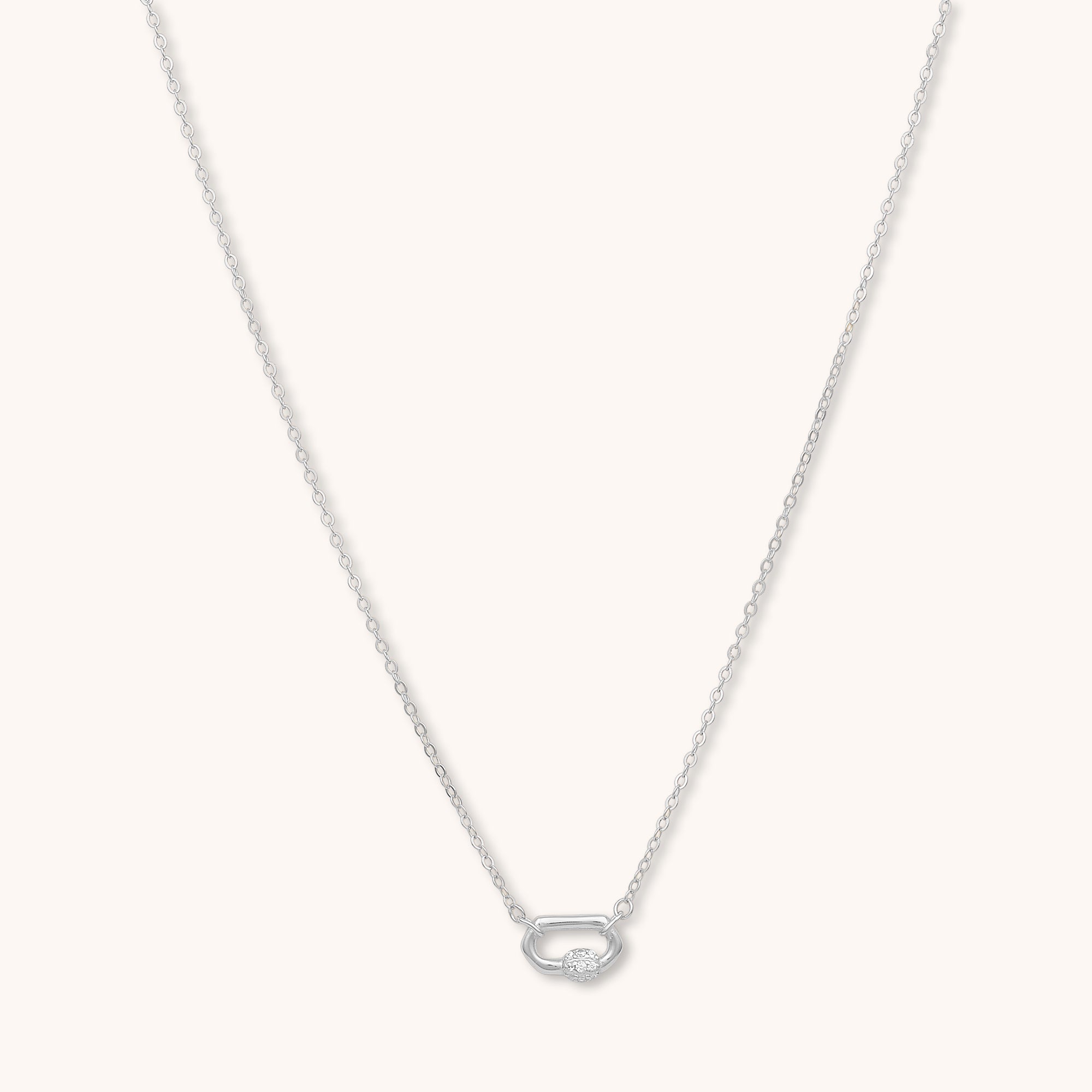 Solitude Bond Sapphire Necklace Silver